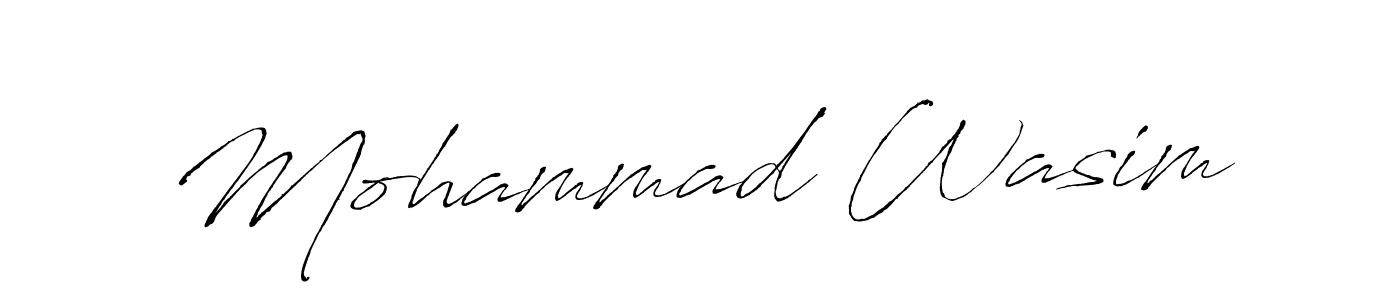 Create a beautiful signature design for name Mohammad Wasim. With this signature (Antro_Vectra) fonts, you can make a handwritten signature for free. Mohammad Wasim signature style 6 images and pictures png