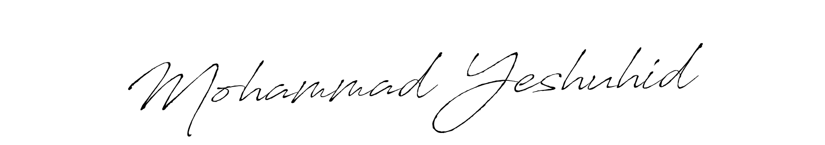 How to make Mohammad Yeshuhid name signature. Use Antro_Vectra style for creating short signs online. This is the latest handwritten sign. Mohammad Yeshuhid signature style 6 images and pictures png