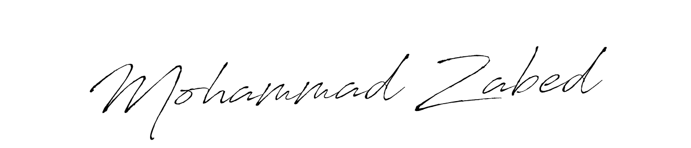 Mohammad Zabed stylish signature style. Best Handwritten Sign (Antro_Vectra) for my name. Handwritten Signature Collection Ideas for my name Mohammad Zabed. Mohammad Zabed signature style 6 images and pictures png