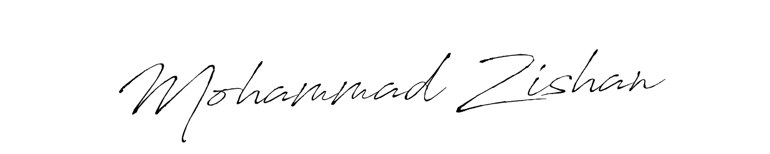 How to make Mohammad Zishan name signature. Use Antro_Vectra style for creating short signs online. This is the latest handwritten sign. Mohammad Zishan signature style 6 images and pictures png