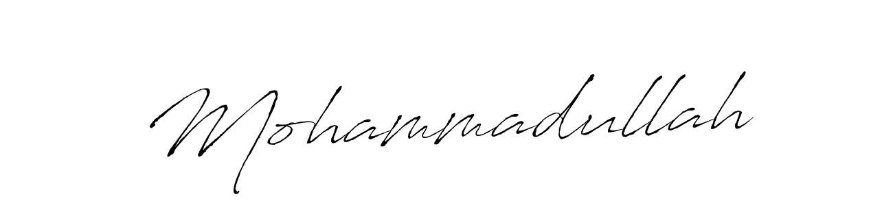 Design your own signature with our free online signature maker. With this signature software, you can create a handwritten (Antro_Vectra) signature for name Mohammadullah. Mohammadullah signature style 6 images and pictures png