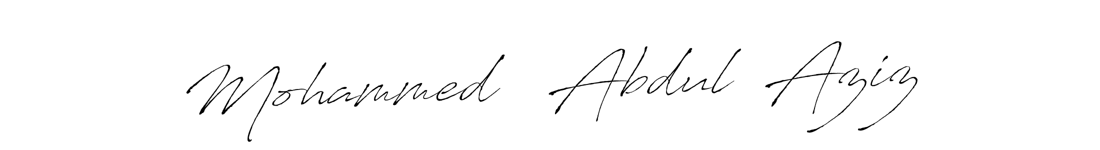 Design your own signature with our free online signature maker. With this signature software, you can create a handwritten (Antro_Vectra) signature for name Mohammed   Abdul  Aziz. Mohammed   Abdul  Aziz signature style 6 images and pictures png