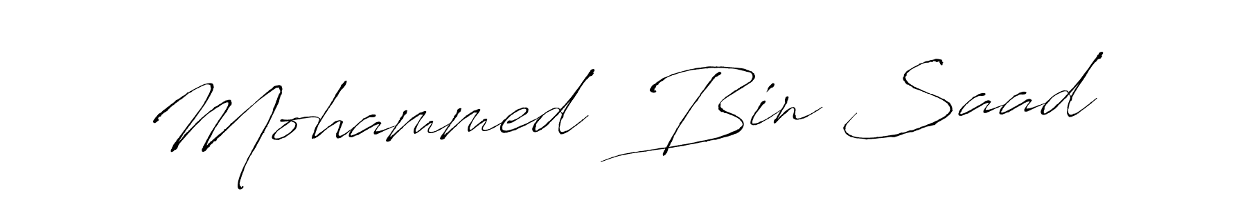 Make a beautiful signature design for name Mohammed  Bin Saad. With this signature (Antro_Vectra) style, you can create a handwritten signature for free. Mohammed  Bin Saad signature style 6 images and pictures png