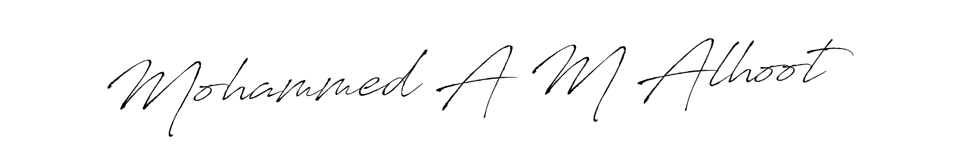 Mohammed A M Alhoot stylish signature style. Best Handwritten Sign (Antro_Vectra) for my name. Handwritten Signature Collection Ideas for my name Mohammed A M Alhoot. Mohammed A M Alhoot signature style 6 images and pictures png