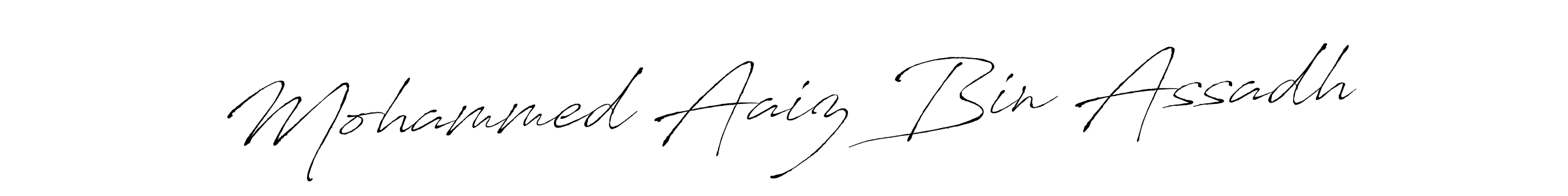 Mohammed Aaiz Bin Assadh stylish signature style. Best Handwritten Sign (Antro_Vectra) for my name. Handwritten Signature Collection Ideas for my name Mohammed Aaiz Bin Assadh. Mohammed Aaiz Bin Assadh signature style 6 images and pictures png