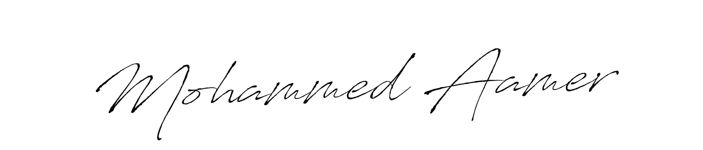 How to make Mohammed Aamer name signature. Use Antro_Vectra style for creating short signs online. This is the latest handwritten sign. Mohammed Aamer signature style 6 images and pictures png