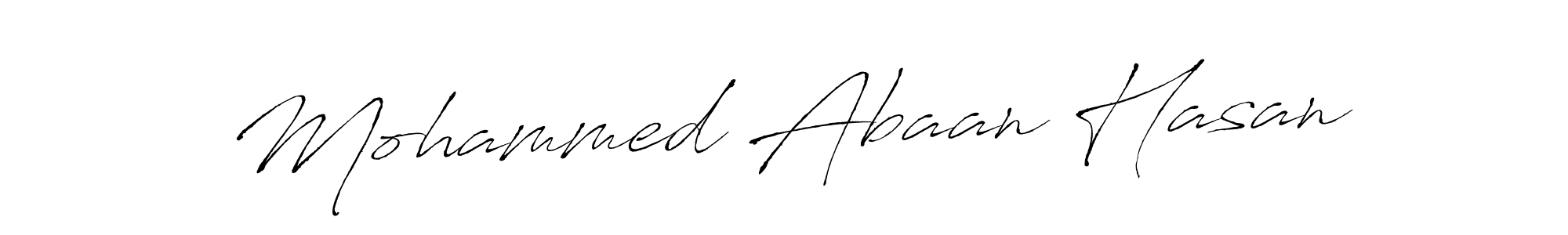 Design your own signature with our free online signature maker. With this signature software, you can create a handwritten (Antro_Vectra) signature for name Mohammed Abaan Hasan. Mohammed Abaan Hasan signature style 6 images and pictures png