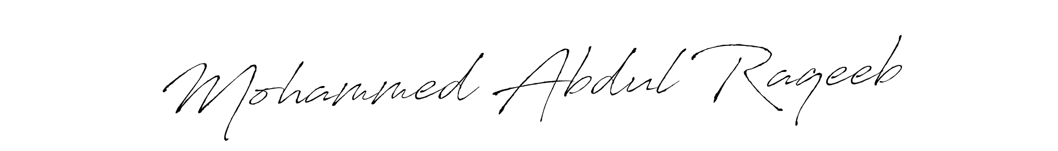Use a signature maker to create a handwritten signature online. With this signature software, you can design (Antro_Vectra) your own signature for name Mohammed Abdul Raqeeb. Mohammed Abdul Raqeeb signature style 6 images and pictures png