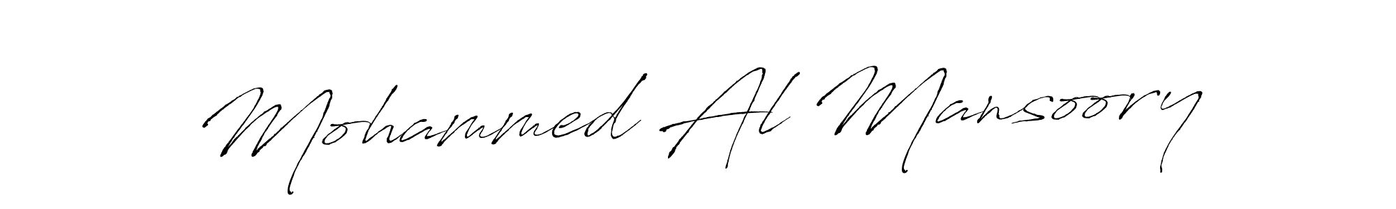 How to make Mohammed Al Mansoory name signature. Use Antro_Vectra style for creating short signs online. This is the latest handwritten sign. Mohammed Al Mansoory signature style 6 images and pictures png