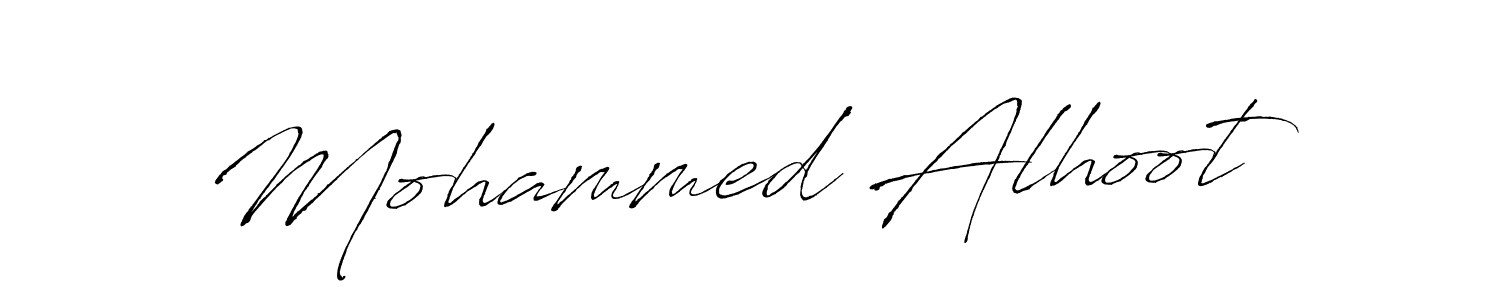 Design your own signature with our free online signature maker. With this signature software, you can create a handwritten (Antro_Vectra) signature for name Mohammed Alhoot. Mohammed Alhoot signature style 6 images and pictures png