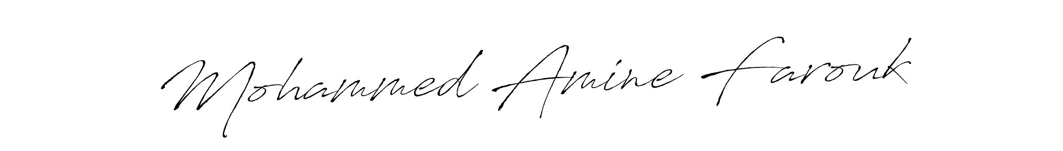Make a beautiful signature design for name Mohammed Amine Farouk. With this signature (Antro_Vectra) style, you can create a handwritten signature for free. Mohammed Amine Farouk signature style 6 images and pictures png