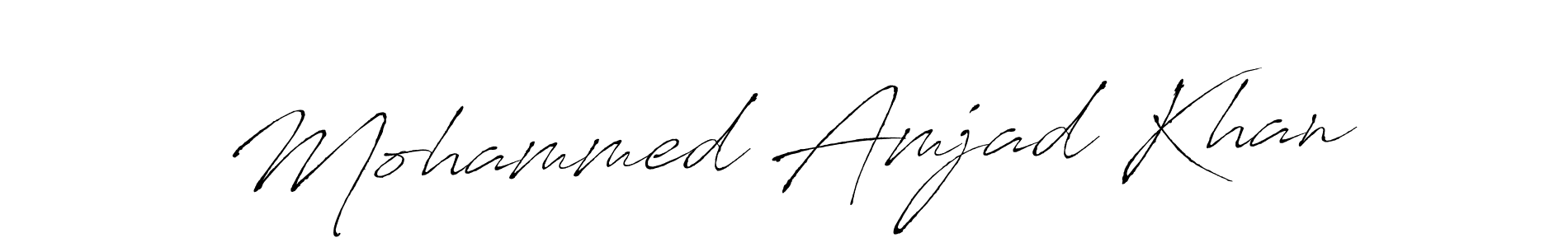 Design your own signature with our free online signature maker. With this signature software, you can create a handwritten (Antro_Vectra) signature for name Mohammed Amjad Khan. Mohammed Amjad Khan signature style 6 images and pictures png