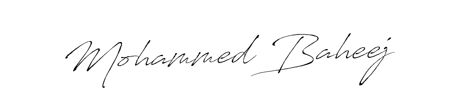 This is the best signature style for the Mohammed Baheej name. Also you like these signature font (Antro_Vectra). Mix name signature. Mohammed Baheej signature style 6 images and pictures png