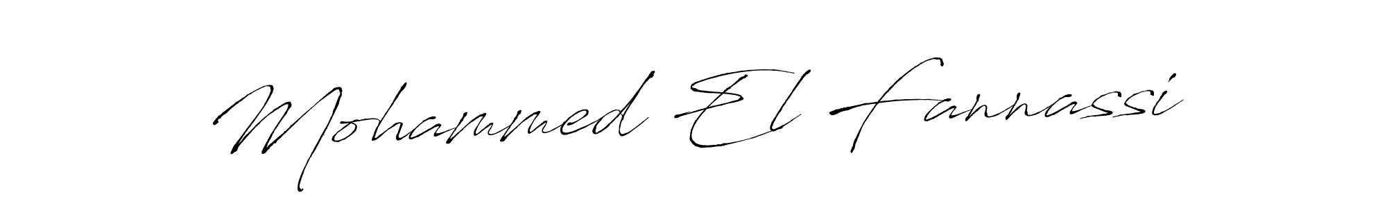 Make a beautiful signature design for name Mohammed El Fannassi. With this signature (Antro_Vectra) style, you can create a handwritten signature for free. Mohammed El Fannassi signature style 6 images and pictures png