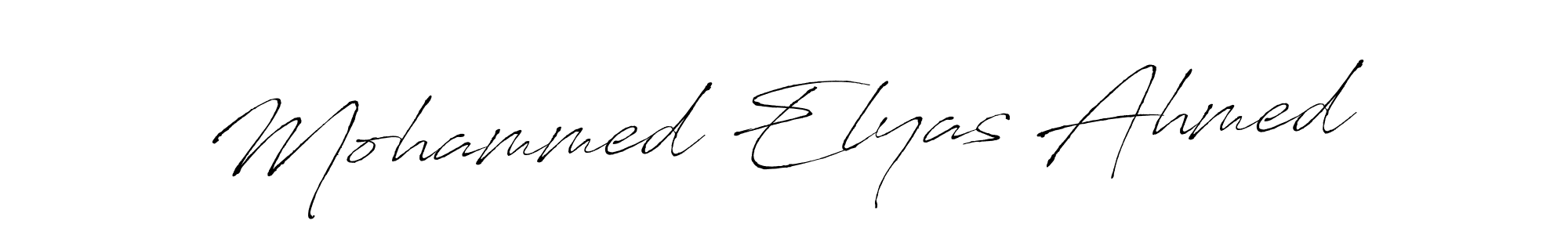 Make a beautiful signature design for name Mohammed Elyas Ahmed. With this signature (Antro_Vectra) style, you can create a handwritten signature for free. Mohammed Elyas Ahmed signature style 6 images and pictures png