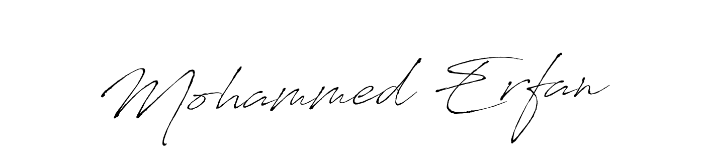 Mohammed Erfan stylish signature style. Best Handwritten Sign (Antro_Vectra) for my name. Handwritten Signature Collection Ideas for my name Mohammed Erfan. Mohammed Erfan signature style 6 images and pictures png