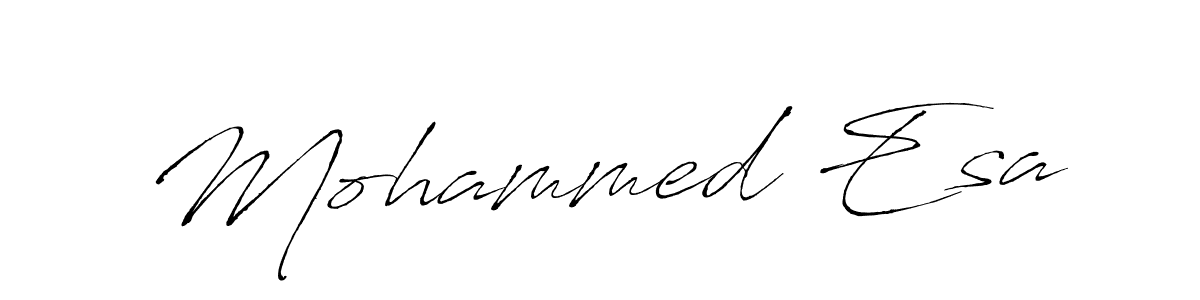 Make a beautiful signature design for name Mohammed Esa. With this signature (Antro_Vectra) style, you can create a handwritten signature for free. Mohammed Esa signature style 6 images and pictures png