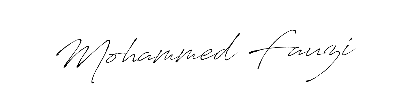 Design your own signature with our free online signature maker. With this signature software, you can create a handwritten (Antro_Vectra) signature for name Mohammed Fauzi. Mohammed Fauzi signature style 6 images and pictures png