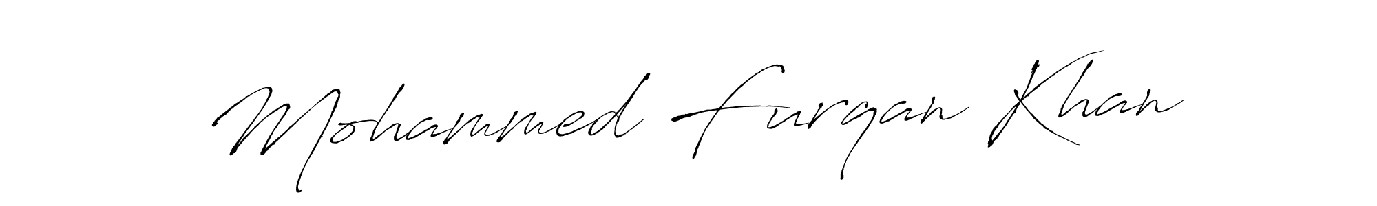 Create a beautiful signature design for name Mohammed Furqan Khan. With this signature (Antro_Vectra) fonts, you can make a handwritten signature for free. Mohammed Furqan Khan signature style 6 images and pictures png