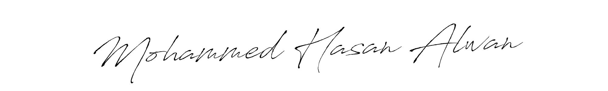 Make a beautiful signature design for name Mohammed Hasan Alwan. With this signature (Antro_Vectra) style, you can create a handwritten signature for free. Mohammed Hasan Alwan signature style 6 images and pictures png