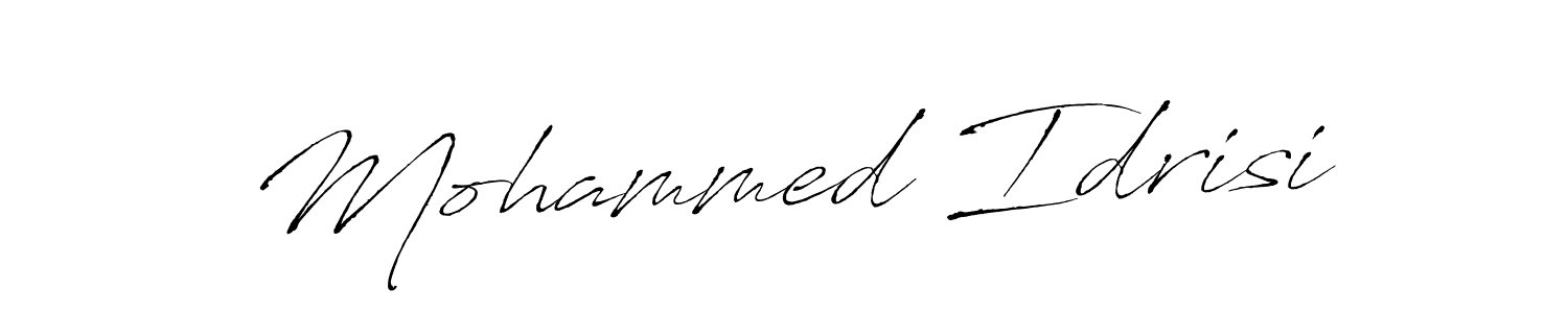 How to make Mohammed Idrisi signature? Antro_Vectra is a professional autograph style. Create handwritten signature for Mohammed Idrisi name. Mohammed Idrisi signature style 6 images and pictures png