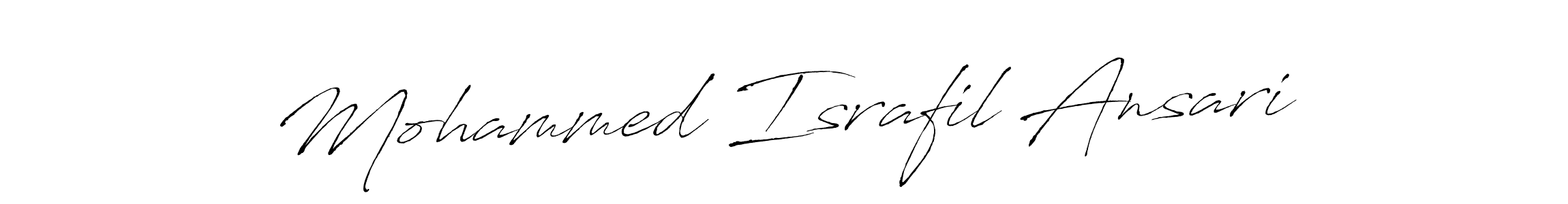 The best way (Antro_Vectra) to make a short signature is to pick only two or three words in your name. The name Mohammed Israfil Ansari include a total of six letters. For converting this name. Mohammed Israfil Ansari signature style 6 images and pictures png