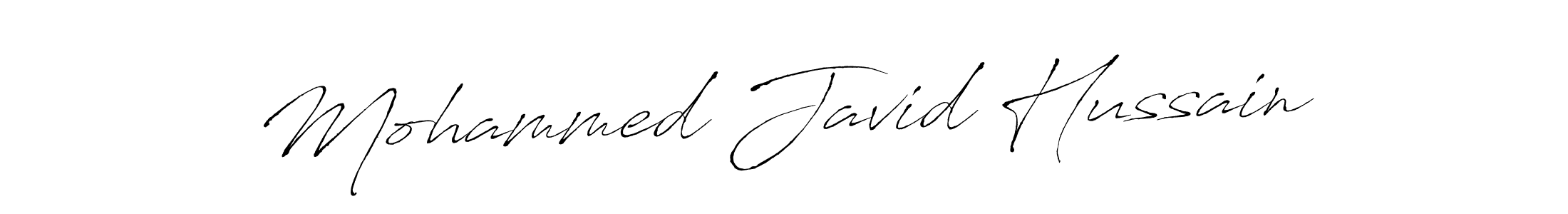 Make a beautiful signature design for name Mohammed Javid Hussain. With this signature (Antro_Vectra) style, you can create a handwritten signature for free. Mohammed Javid Hussain signature style 6 images and pictures png