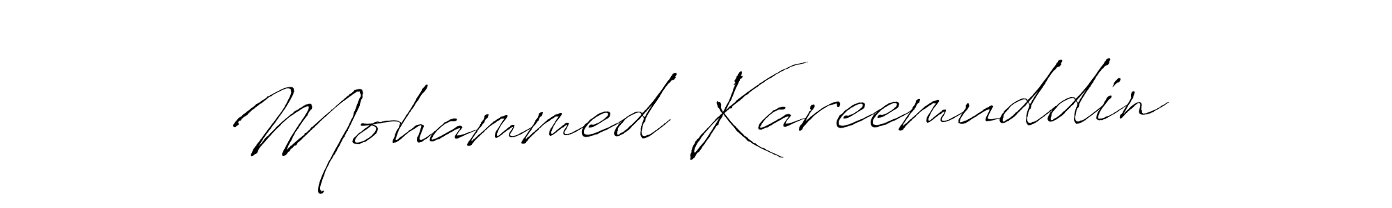 How to make Mohammed Kareemuddin signature? Antro_Vectra is a professional autograph style. Create handwritten signature for Mohammed Kareemuddin name. Mohammed Kareemuddin signature style 6 images and pictures png