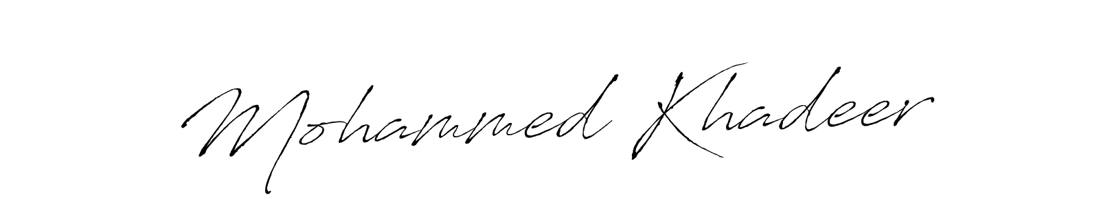 It looks lik you need a new signature style for name Mohammed Khadeer. Design unique handwritten (Antro_Vectra) signature with our free signature maker in just a few clicks. Mohammed Khadeer signature style 6 images and pictures png