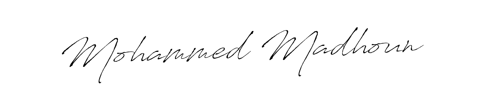 How to make Mohammed Madhoun signature? Antro_Vectra is a professional autograph style. Create handwritten signature for Mohammed Madhoun name. Mohammed Madhoun signature style 6 images and pictures png