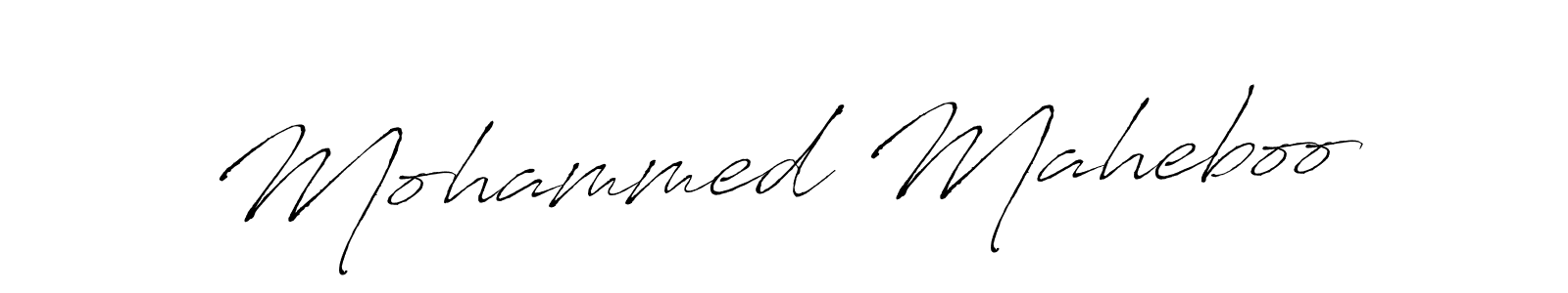 The best way (Antro_Vectra) to make a short signature is to pick only two or three words in your name. The name Mohammed Maheboo include a total of six letters. For converting this name. Mohammed Maheboo signature style 6 images and pictures png