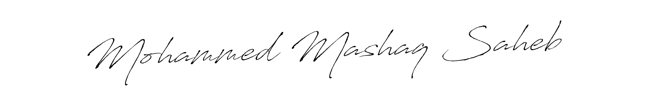 Use a signature maker to create a handwritten signature online. With this signature software, you can design (Antro_Vectra) your own signature for name Mohammed Mashaq Saheb. Mohammed Mashaq Saheb signature style 6 images and pictures png