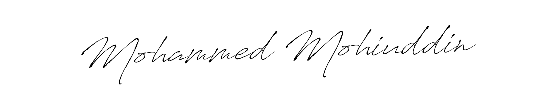 Create a beautiful signature design for name Mohammed Mohiuddin. With this signature (Antro_Vectra) fonts, you can make a handwritten signature for free. Mohammed Mohiuddin signature style 6 images and pictures png