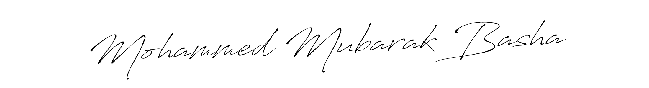 Create a beautiful signature design for name Mohammed Mubarak Basha. With this signature (Antro_Vectra) fonts, you can make a handwritten signature for free. Mohammed Mubarak Basha signature style 6 images and pictures png