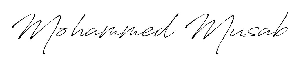 Design your own signature with our free online signature maker. With this signature software, you can create a handwritten (Antro_Vectra) signature for name Mohammed Musab. Mohammed Musab signature style 6 images and pictures png
