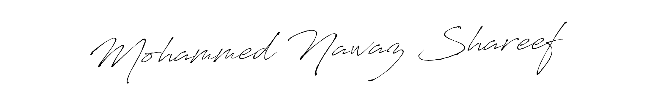 How to make Mohammed Nawaz Shareef name signature. Use Antro_Vectra style for creating short signs online. This is the latest handwritten sign. Mohammed Nawaz Shareef signature style 6 images and pictures png