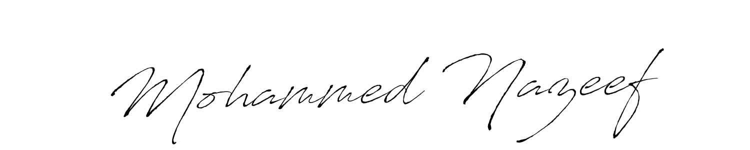 Mohammed Nazeef stylish signature style. Best Handwritten Sign (Antro_Vectra) for my name. Handwritten Signature Collection Ideas for my name Mohammed Nazeef. Mohammed Nazeef signature style 6 images and pictures png