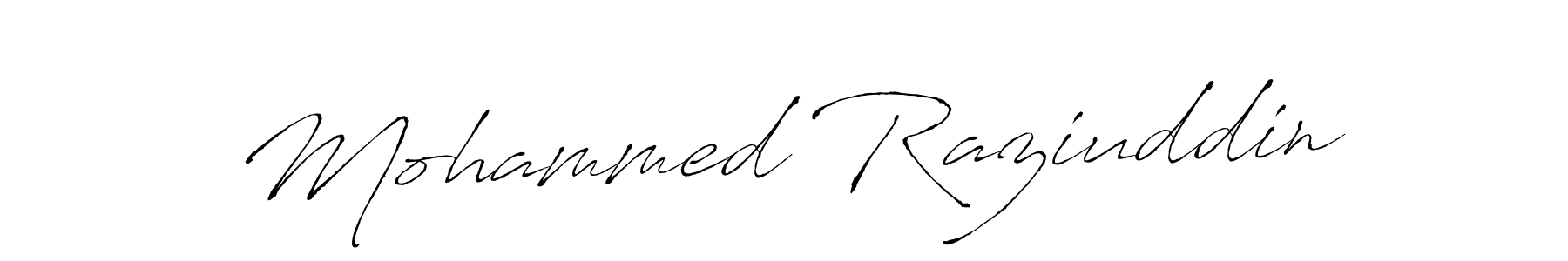 Design your own signature with our free online signature maker. With this signature software, you can create a handwritten (Antro_Vectra) signature for name Mohammed Raziuddin. Mohammed Raziuddin signature style 6 images and pictures png