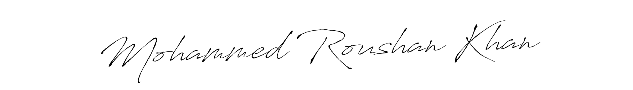 Antro_Vectra is a professional signature style that is perfect for those who want to add a touch of class to their signature. It is also a great choice for those who want to make their signature more unique. Get Mohammed Roushan Khan name to fancy signature for free. Mohammed Roushan Khan signature style 6 images and pictures png