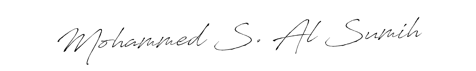 You should practise on your own different ways (Antro_Vectra) to write your name (Mohammed S. Al Sumih) in signature. don't let someone else do it for you. Mohammed S. Al Sumih signature style 6 images and pictures png