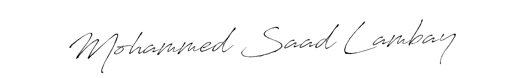 Design your own signature with our free online signature maker. With this signature software, you can create a handwritten (Antro_Vectra) signature for name Mohammed Saad Lambay. Mohammed Saad Lambay signature style 6 images and pictures png