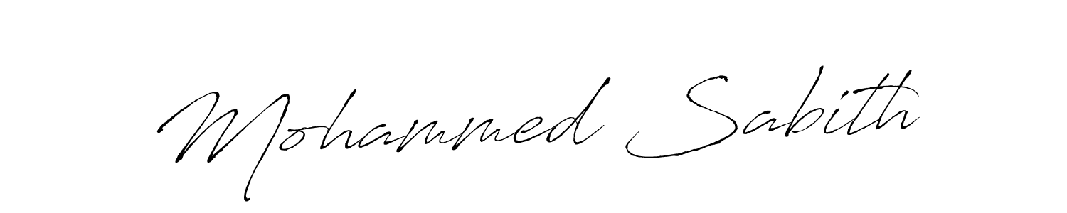 How to make Mohammed Sabith name signature. Use Antro_Vectra style for creating short signs online. This is the latest handwritten sign. Mohammed Sabith signature style 6 images and pictures png