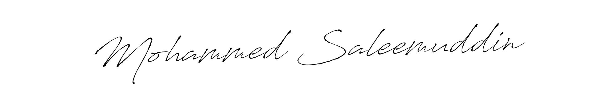 Create a beautiful signature design for name Mohammed Saleemuddin. With this signature (Antro_Vectra) fonts, you can make a handwritten signature for free. Mohammed Saleemuddin signature style 6 images and pictures png