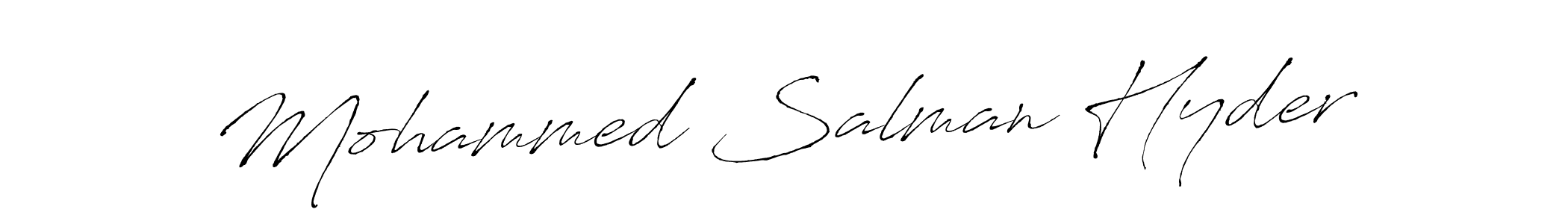 Use a signature maker to create a handwritten signature online. With this signature software, you can design (Antro_Vectra) your own signature for name Mohammed Salman Hyder. Mohammed Salman Hyder signature style 6 images and pictures png