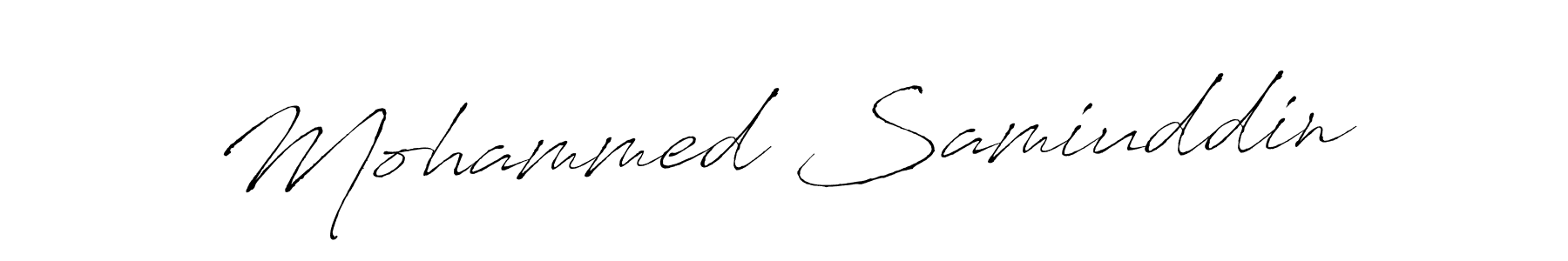 Mohammed Samiuddin stylish signature style. Best Handwritten Sign (Antro_Vectra) for my name. Handwritten Signature Collection Ideas for my name Mohammed Samiuddin. Mohammed Samiuddin signature style 6 images and pictures png