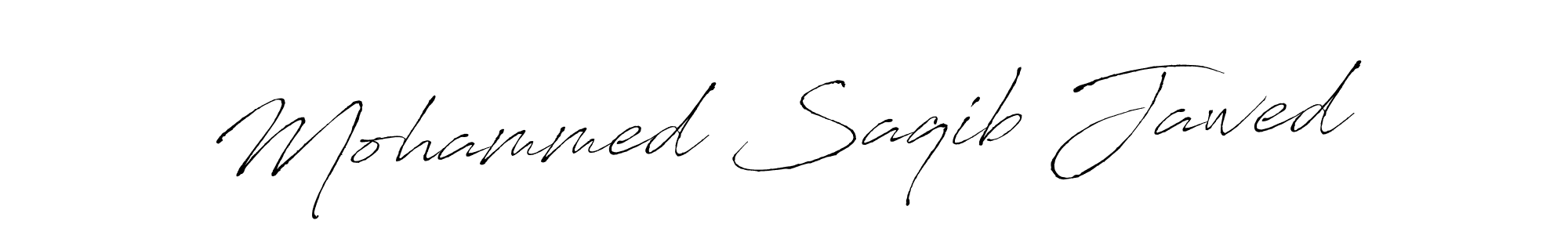 Make a beautiful signature design for name Mohammed Saqib Jawed. With this signature (Antro_Vectra) style, you can create a handwritten signature for free. Mohammed Saqib Jawed signature style 6 images and pictures png