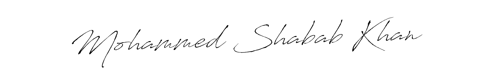 Also You can easily find your signature by using the search form. We will create Mohammed Shabab Khan name handwritten signature images for you free of cost using Antro_Vectra sign style. Mohammed Shabab Khan signature style 6 images and pictures png