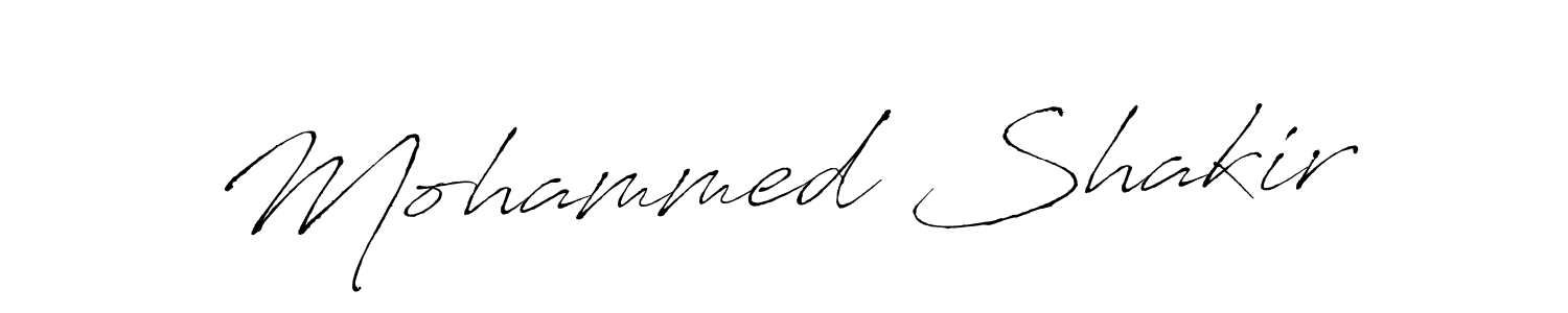 Make a beautiful signature design for name Mohammed Shakir. With this signature (Antro_Vectra) style, you can create a handwritten signature for free. Mohammed Shakir signature style 6 images and pictures png