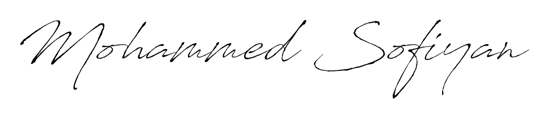 The Antro_Vectra handwriting style adds charm and authenticity to name Mohammed Sofiyan. A wonderful choice for personal thank-you notes. Mohammed Sofiyan signature style 6 images and pictures png