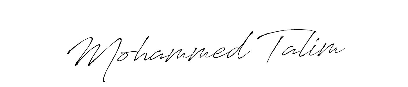 Mohammed Talim stylish signature style. Best Handwritten Sign (Antro_Vectra) for my name. Handwritten Signature Collection Ideas for my name Mohammed Talim. Mohammed Talim signature style 6 images and pictures png